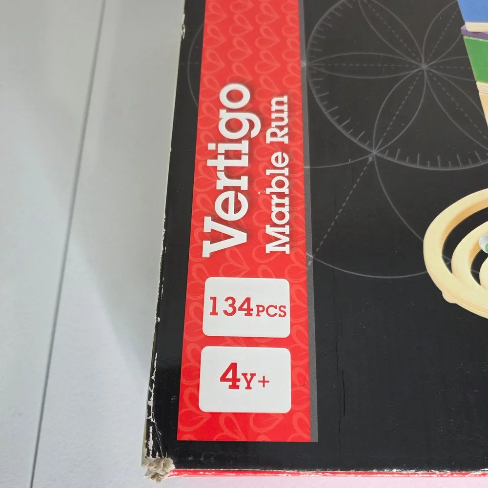 Hape Quadrilla Vertigo Marble Run Kids 134 Pieces Multicolor Wooden STEM E6009